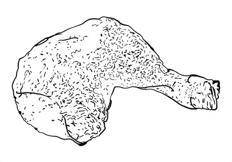 Premium Vector | Hand drawn chicken leg