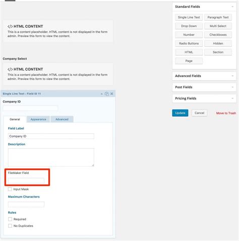 FileMaker Charts Forms 的图像结果