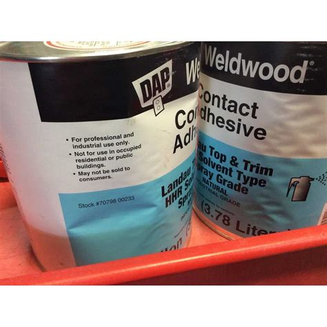 Dap Weldwood Contact Adhesive Landau Top and Trim HHR Solvent Type ...