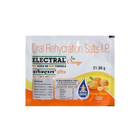 Electral Orange Flavour Sachet 21.8 gm Price, Uses, Side Effects ...