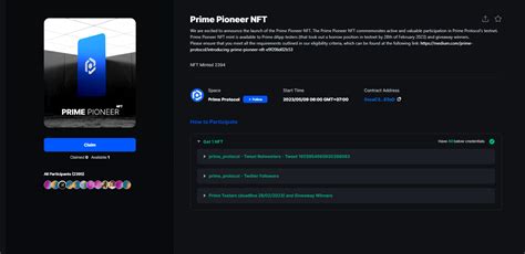 Забираем Prime Pioneer NFT на Galxe ( Обновление2!!!) — Teletype