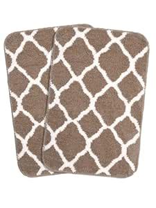 Saral Home Soft Anti Slip Microfiber Geometric Bathmats | Bath Mat with ...