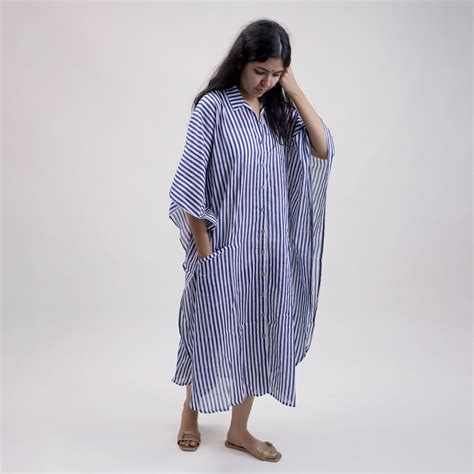 Buy Hand Block Print Cotton Kaftan Dresses Online | DMAASA