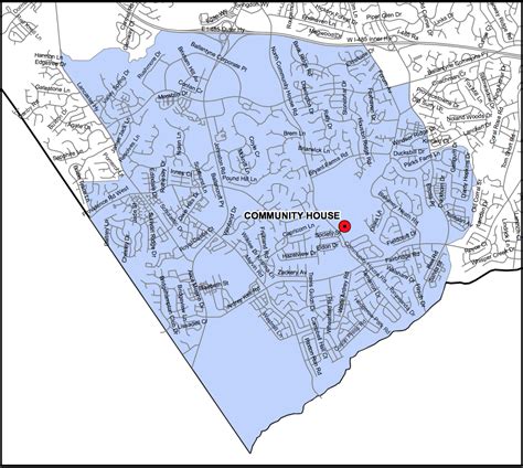 Community House Middle School - CMS Boundary Map