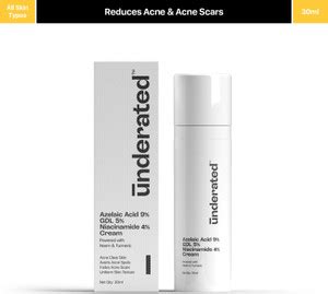 UNDERATED Azelaic Acid 9% GDL 5% Niacinamide 4% Cream Powered with Neem ...