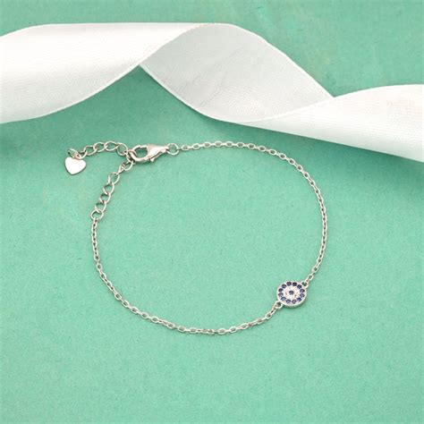 Silver Evil Eye Bracelet – GIVA Jewellery