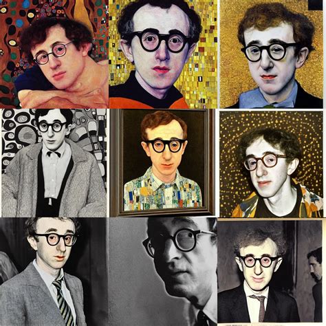 young woody allen by gustav klimt | Stable Diffusion