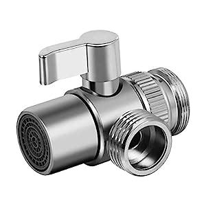 Yardwe 3/4 Brass Sink Valve Diverter Faucet Splitter for Kitchen or ...