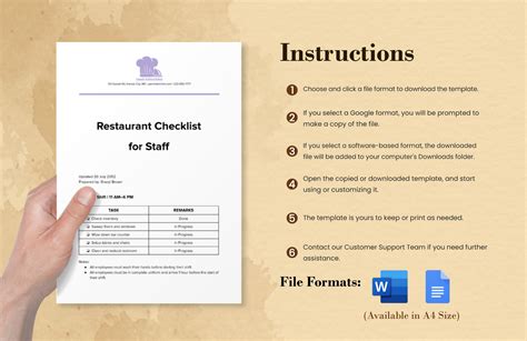 Food Menu Checklist Template 的图像结果