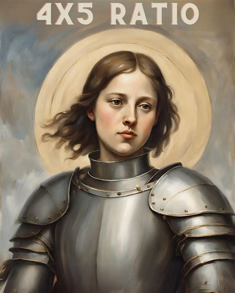 Saint Joan of Arc Exquisite Portrait, Digital Download, Oil Painting ...