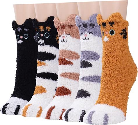 Amazon.com: Womens Fuzzy Socks Cozy Fluffy Socks for Women Girls Cute ...