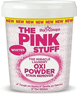 Stardrop The Pink Stuff Oxi Powder Stain Remover Whites - 1kg Stain ...