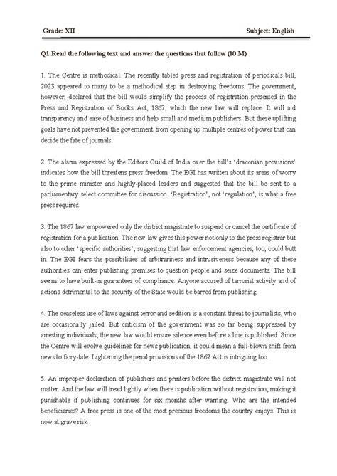 Grade 12 RWS: Understanding Press Freedom & Liver Health Issues - Studocu