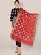 red Banarasi Silk Dupatta. red dupatta, silk dupatta, banarasi dupatta ...