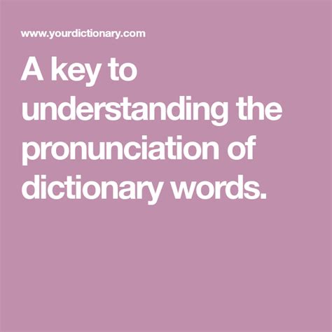 Image result for Dictionary Pronunciation Guide