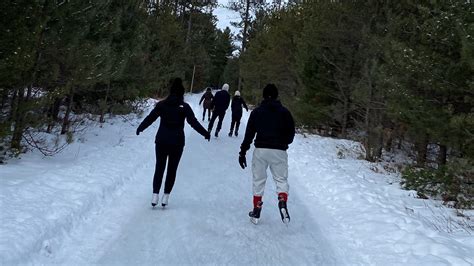 The Glide Ice Skating Ribbon in Boulder Junction now open