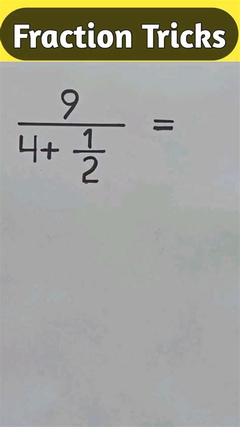 Fractions Math Tricks 的图像结果