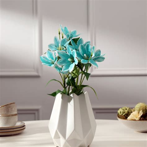 Enhabit Clematis Faux Stem - Turquoise