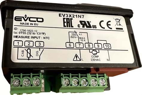 Evco 230V 16A Digital Controller for Normal Temperature India | Ubuy