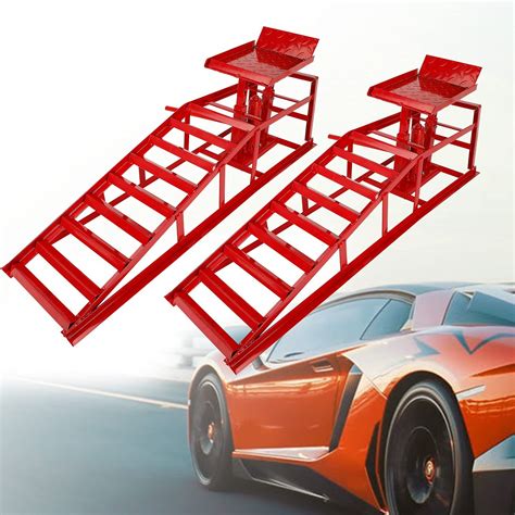 Buy Hydraulic Car Ramps 10000lbs 5T Hydraulic Ramp with Hydraulic Jack ...