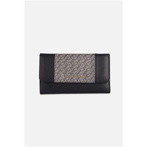 Buy Van Heusen Women Black Print Casual Wallets Online