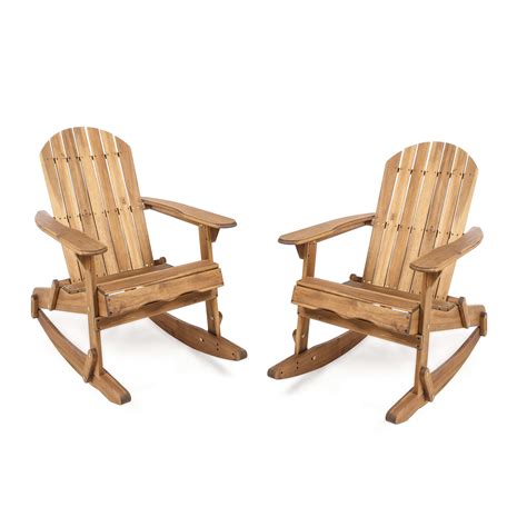 Stained Outdoor Wood Rocking Chairs Christopher Knight Home Malibu