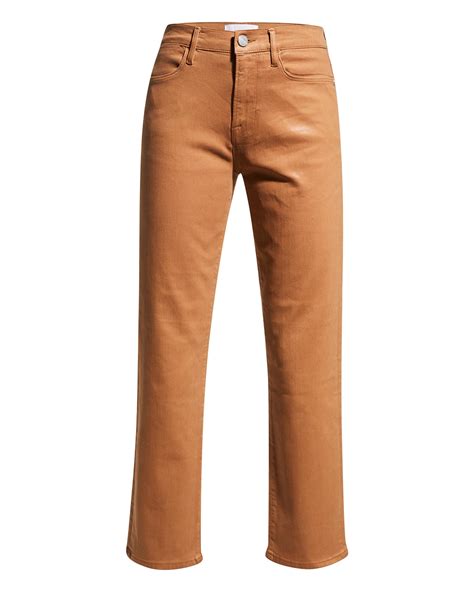 Joe's Jeans The Luna Ankle Coated High Rise Straight Jeans | Neiman Marcus