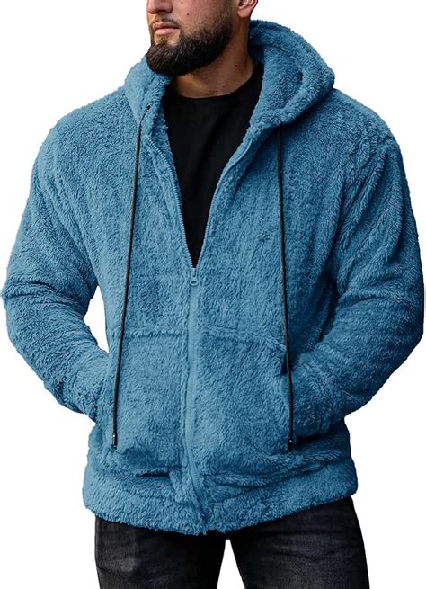 Amazon.com: Zip Up Hoodie Men Long Sleeve Full Zip Hooded Sweatshirts ...