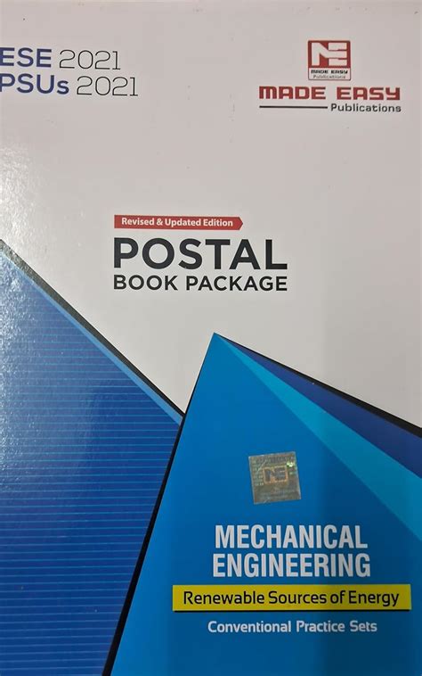 Buy POSTAL BOOK PACKAGE MECHANICAL ENGINEERING Renewable Sources of ...