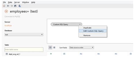 Image result for How to Edit Custom SQL in Tableau Server
