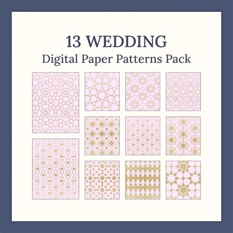 13 Wedding Patterns Pack – MasterBundles