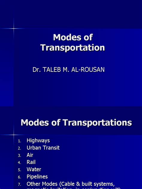 3 - Modes of Transportation | PDF | Mode Of Transport | Public Transport