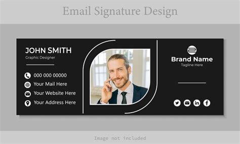 Professionelles E-Mail-Signatur-Design-Vorlagenlayout | Premium Vektor