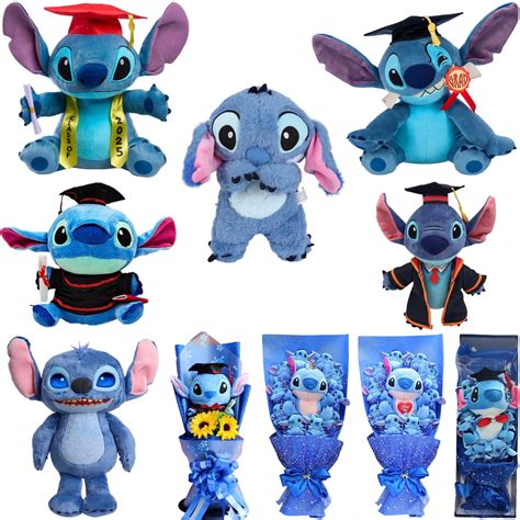 Stitch Graduation Class Of 2025 Plush, Stitch Cartoon Movie Toys Fluffy ...