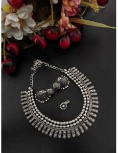 Naman Arts Brass Silver Jewellery Set Price in India - Buy Naman Arts ...