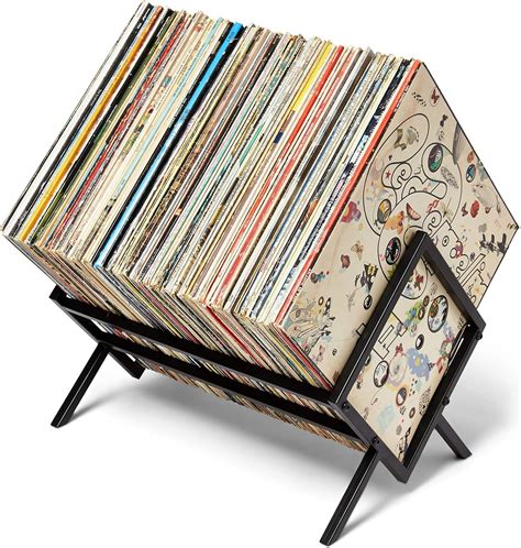 MODERN VINYL Record Holder - Matte Black Metal - 80-100 LP Storage ...