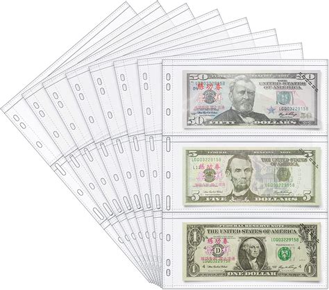 Lewano Currency Sleeves for Collectors - Acid-Free Plastic Currency ...