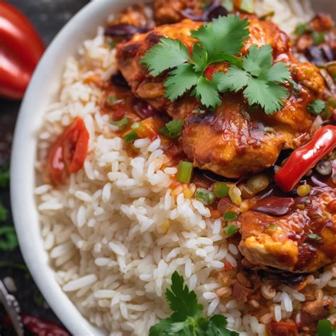 Spicy Mexican Chicken Stew over Rice