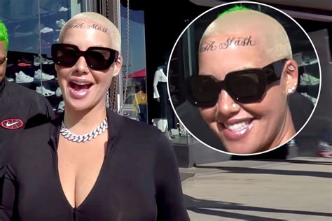 Amber Rose debuts huge face tattoo dedicated to sons Sebastian and Slash