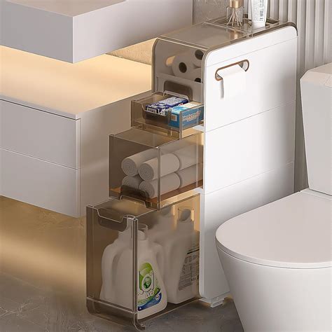 Amazon.com: GoMaihe Bathroom Storage Cabinet with Drawers: 3-Tier ...