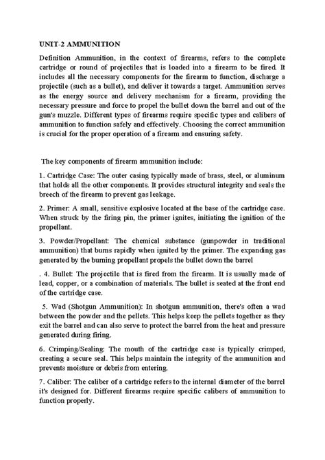 Ammunition - Usefull - UNIT-2 AMMUNITION Definition Ammunition, in the ...