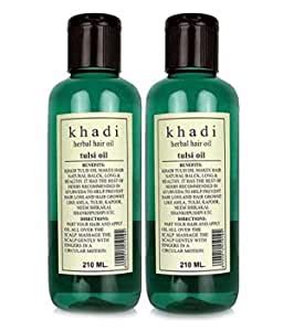 Buy HERBAL Khadi Tulsi hair oil (210ML, 2) Online at Low Prices in ...