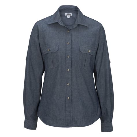 women's Long Sleeve Chambray Shirt - Ramy Hill
