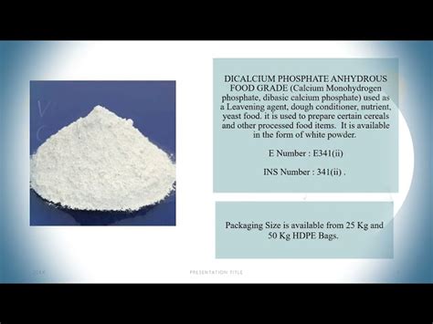 Phosphate - Mono Acid Calcium Phosphate Food Grade Manufacturer from ...