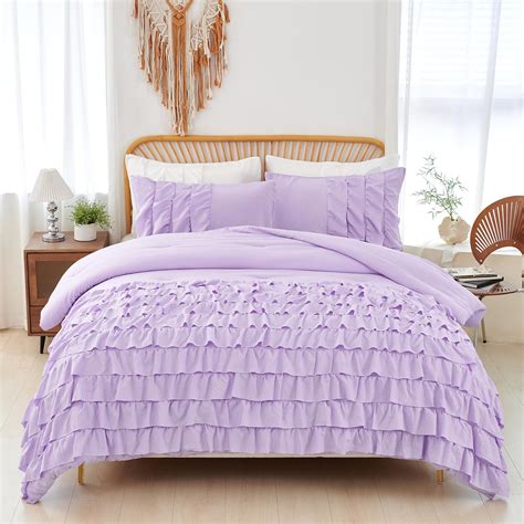 Amazon.com: PERFEMET Lavender Twin Bedding Sets for Girls, 3 Pieces ...