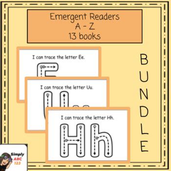 Alphabet A - Z Emergent Reader Bundle - 13 books by Simply ABC and 123