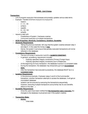 Dbms unit 3 long answers - The Prescriptions-R-X chain of pharmacies ...