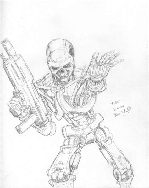 Image result for Terminator Drawing