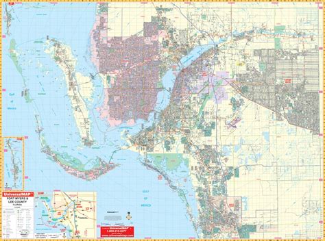 FT Myers, FL (City Wall Maps) : Universal Map: Amazon.in: Books