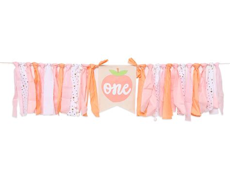 Sweet Peach Highchair Banner for 1st Birthday - Sweet Peach 1st ...